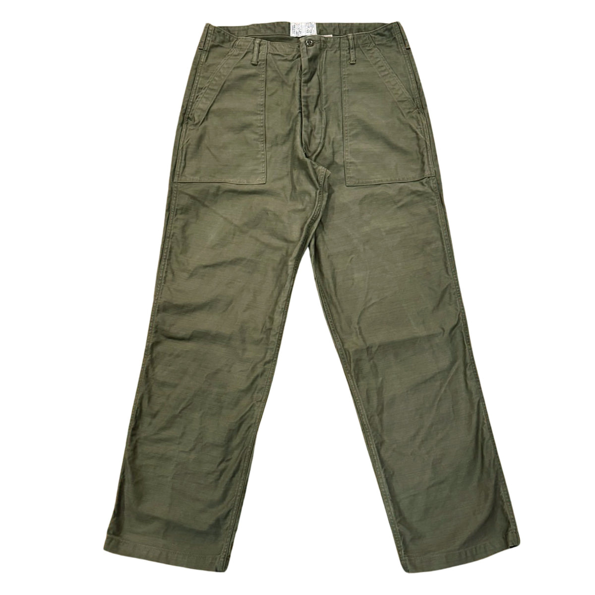 OG-107 60's era GI chinos in 12 oz Baker Back Cotton Satin. – Left 