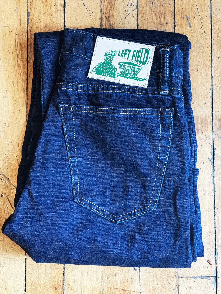 Smokestack Indigo Japanese Sunset Blvd jeans with multi colored