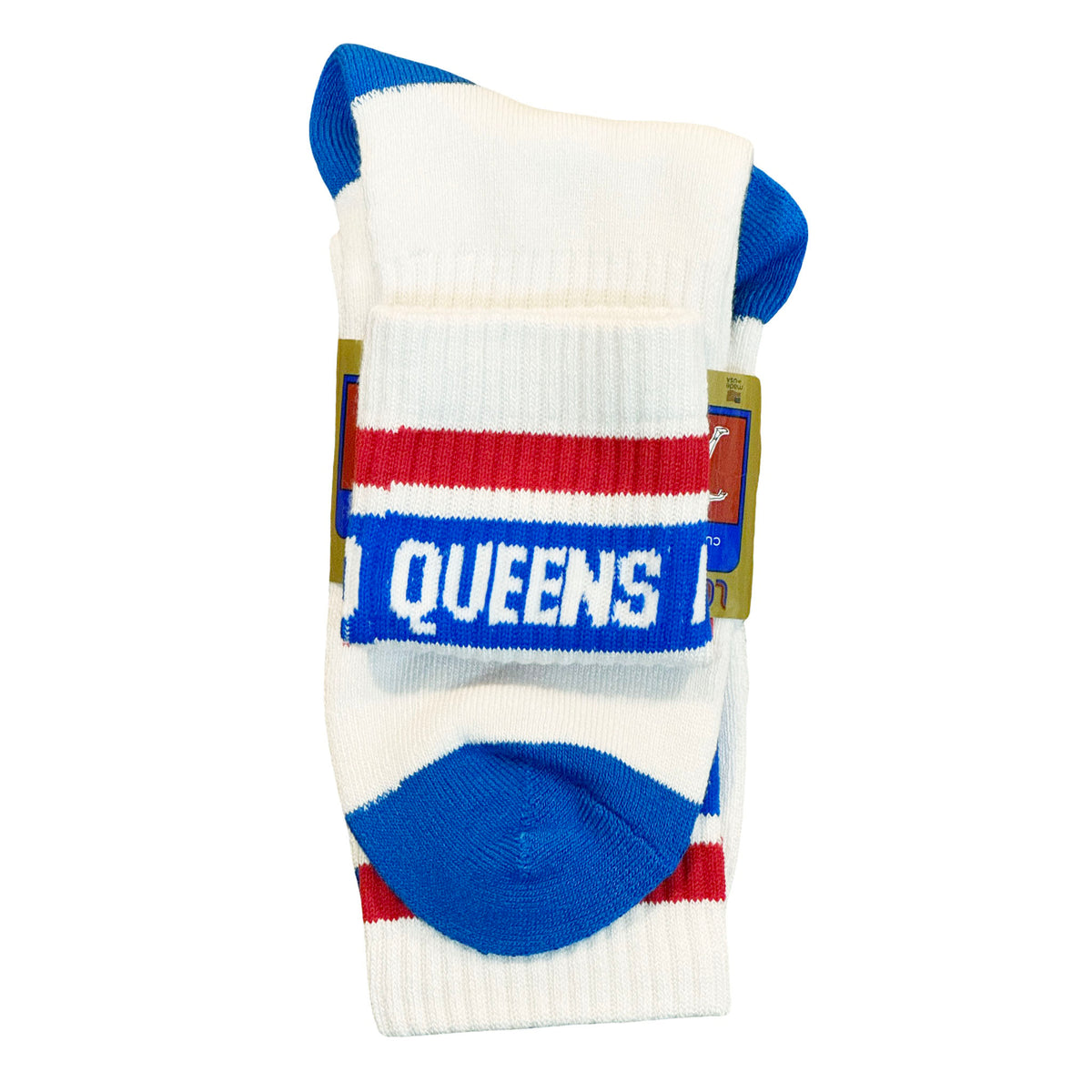 Ridgewood Queens Red, White, & Blue Striped Bamboo Tube Socks