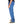 Person wearing blue pants on a white background