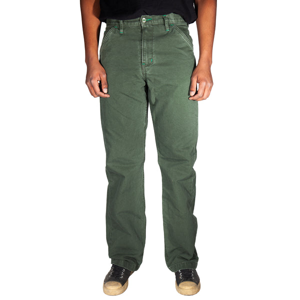 Vintage Wash Olive Duck  Mt Vernon 13 oz  Work Uniform Chino Wider Fit