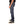 Person wearing dark blue jeans on a white background