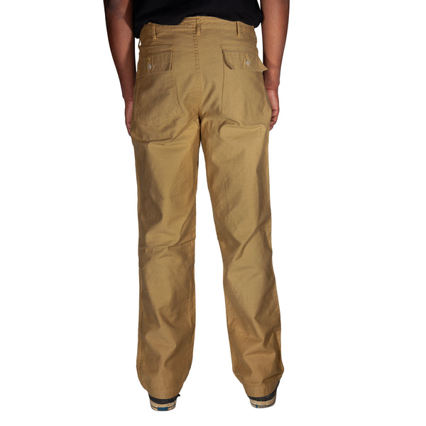 107 60's era GI chinos in 12 oz West Point Khaki Baker Back Cotton Satin