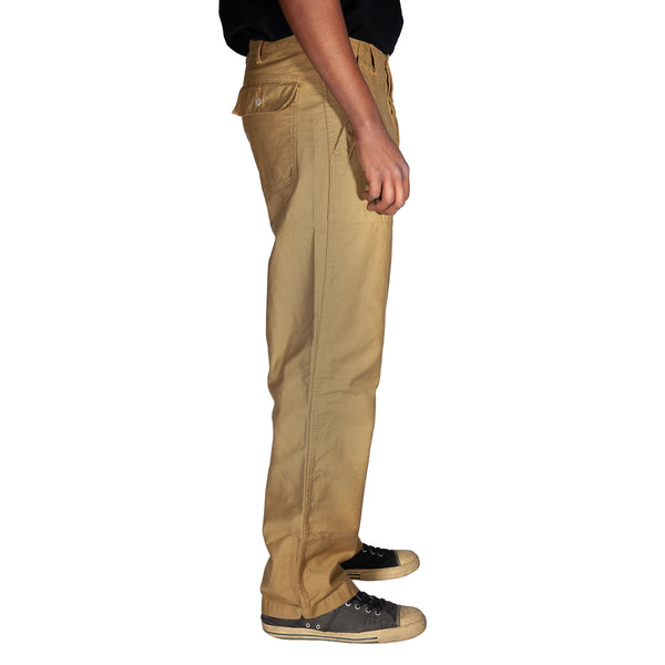 107 60's era GI chinos in 12 oz West Point Khaki Baker Back Cotton Satin