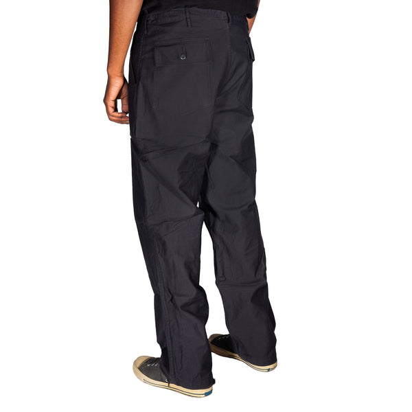 107 60's era GI chinos in 12 oz West Point Black Baker Back Cotton Satin