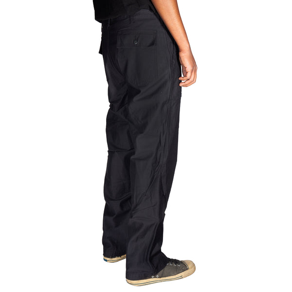 107 60's era GI chinos in 12 oz West Point Black Baker Back Cotton Satin