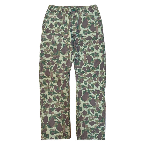 -8 oz "frog skin" camouflage japanese fabric - 5 color jungle variation, opposite side 3 light tan and brown colors