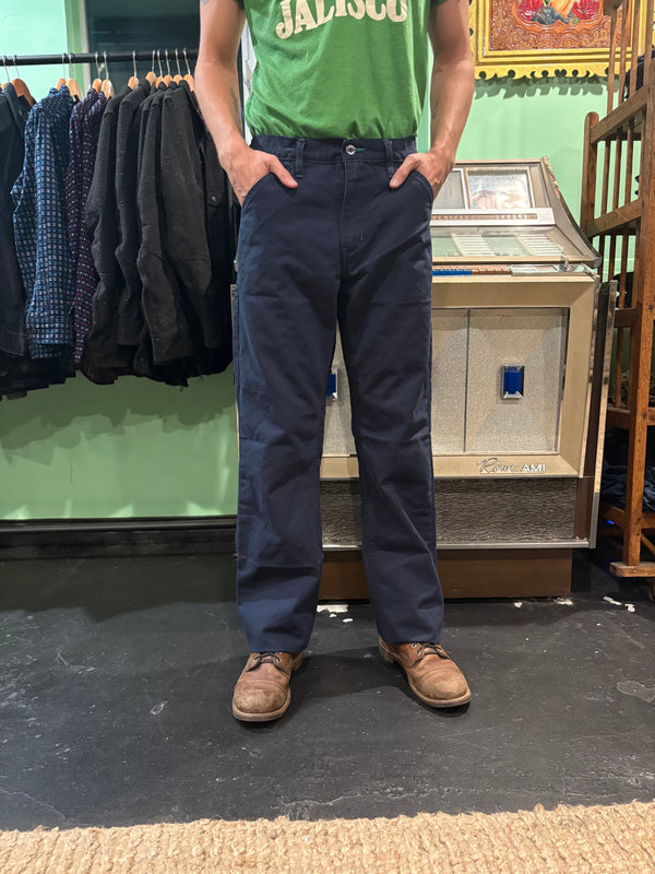 Vintage Wash Olive Duck  Mt Vernon 13 oz  Work Uniform Chino Wider Fit