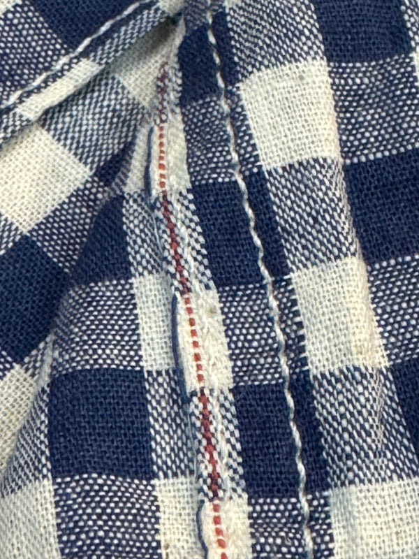 Japanese Selvedge Indigo check 100% Cotton work shirt