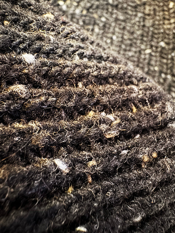 Donegal Black Merino Wool Watch Cap