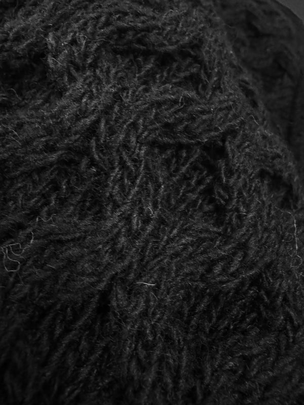 Close-up of black textured fabric