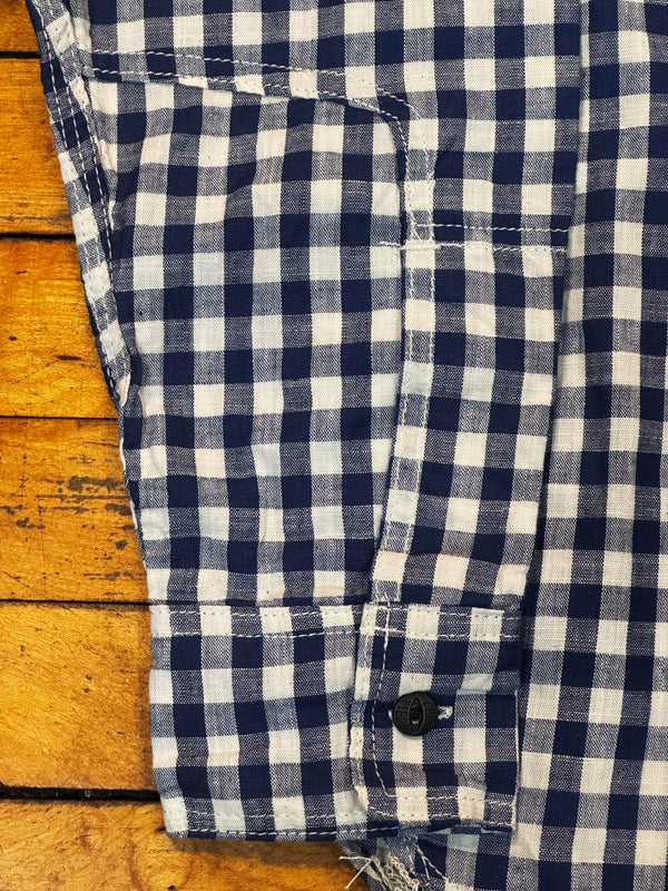 Japanese Selvedge Indigo check 100% Cotton work shirt