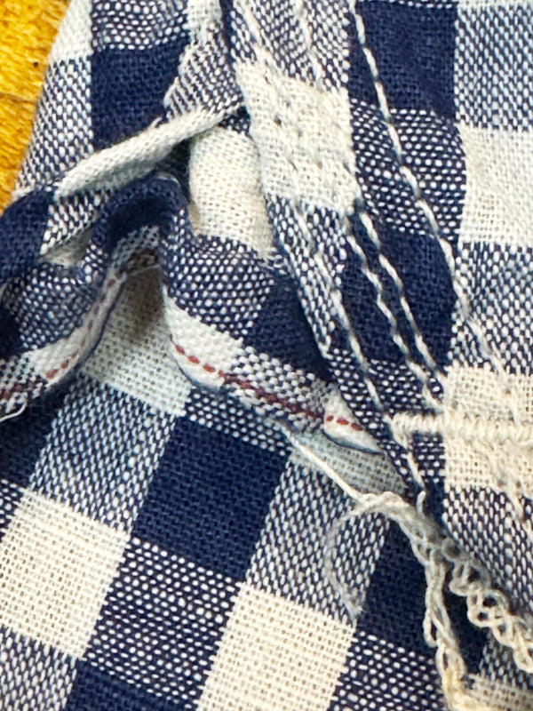 Japanese Selvedge Indigo check 100% Cotton work shirt