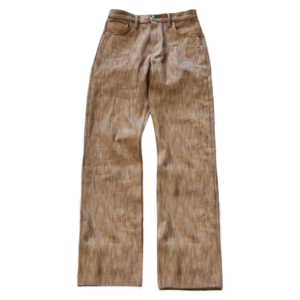 Brown jeans on a white background