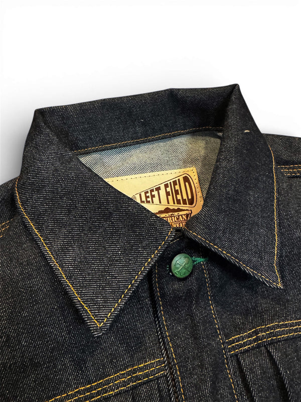 Vidalia Mills Deadstock 14oz Selvedge Indigo Muleskinner Buckle Back Denim Jacket