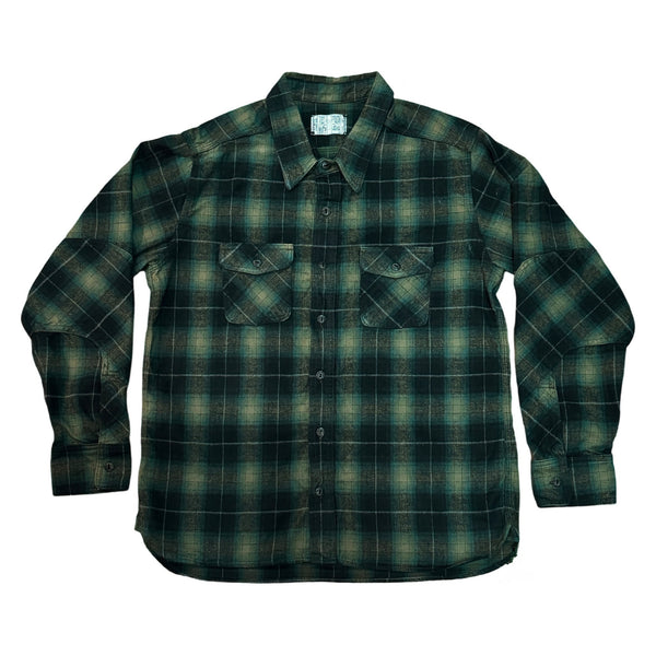 Green Shadow plaid flannel