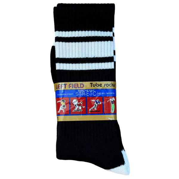 Black & White Striped Bamboo Tube Socks