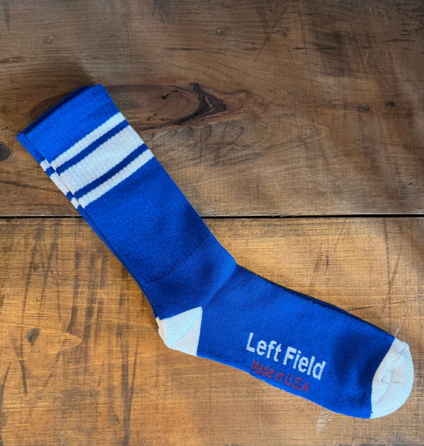 Blue & White Striped Bamboo Tube Socks