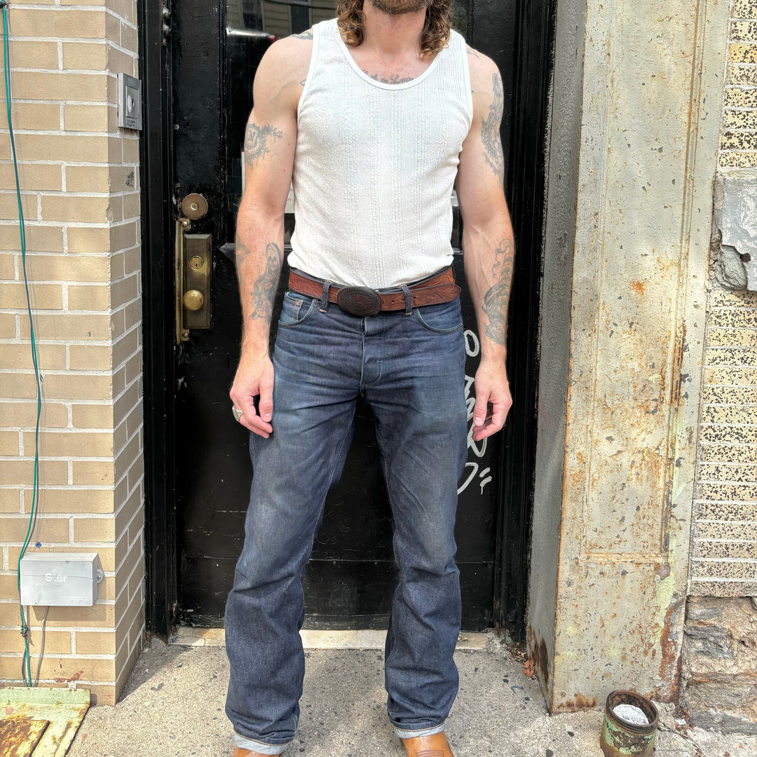 White Wakayama Japanese Drop Needle Tank Top – Left Field NYC