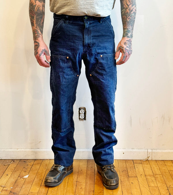 Japanese Indigo Selvedge Duck Double Knee Work Uniform jeans