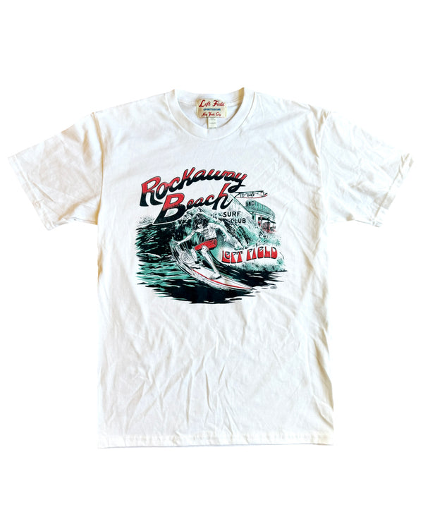 Left Field x Rockaway Beach Surf Club Cotton White Crew (check sizing specs)