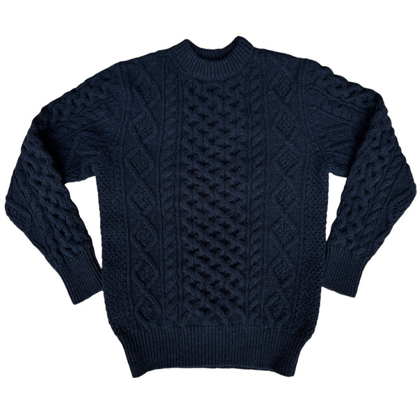 Pre Order - Steve McQueen Dark Navy Donegal Irish Wool Sweater Eta before 12/25