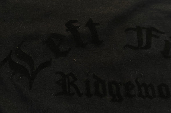 Text on a textured black background