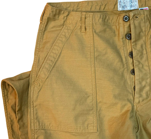 Pre Order - 107 60's era GI chinos in 12 oz West Point Khaki Baker Back Cotton Satin