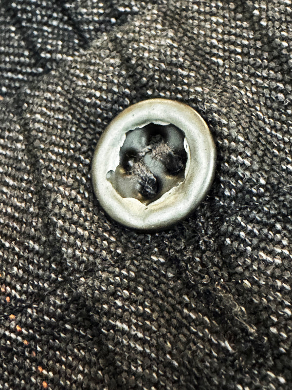 Japanese black and brown stripe twill Wide leg single pleat 40's work trouser