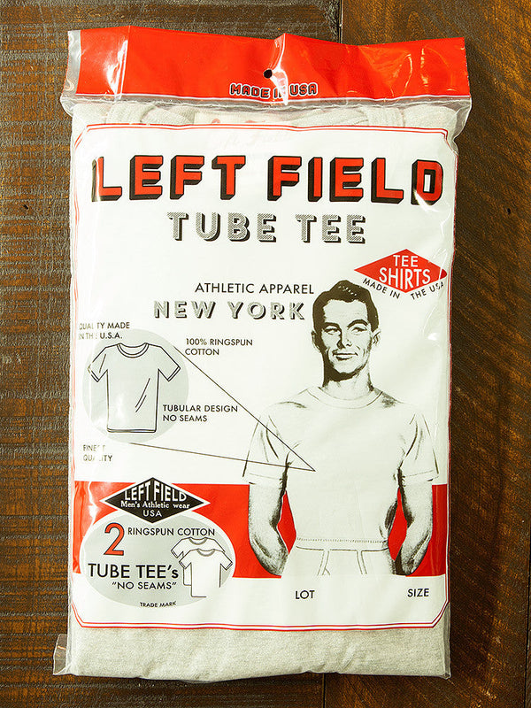 Left Field Tube Tee 2 Pack (White Crew) *** will shrink to spec after cold wash hot dry. - Left Field NYC