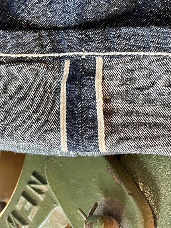 11.5 oz Selvedge "Jelt" Double knee Carpenter Jeans, Left Field X Blue in Green Exclusive