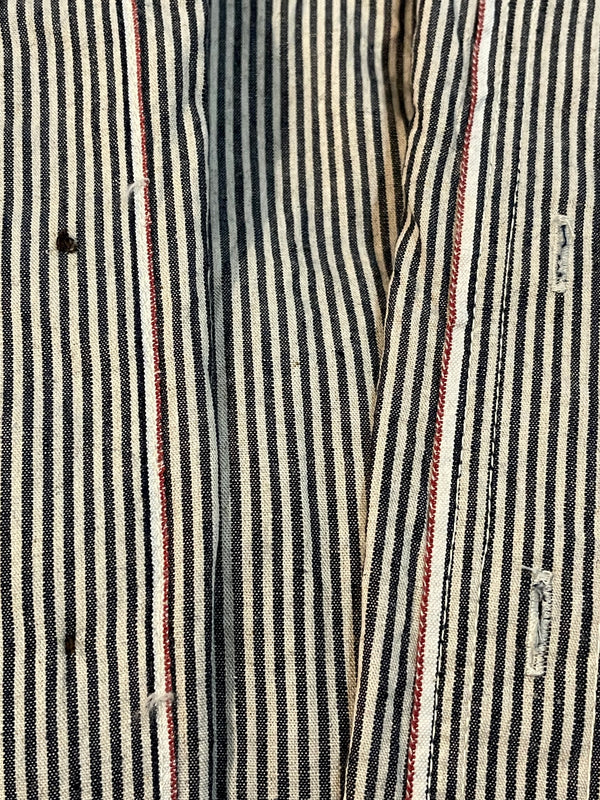 Nihon Menpu linen/cotton selvedge Indigo striped Dust Bowl Workshirt