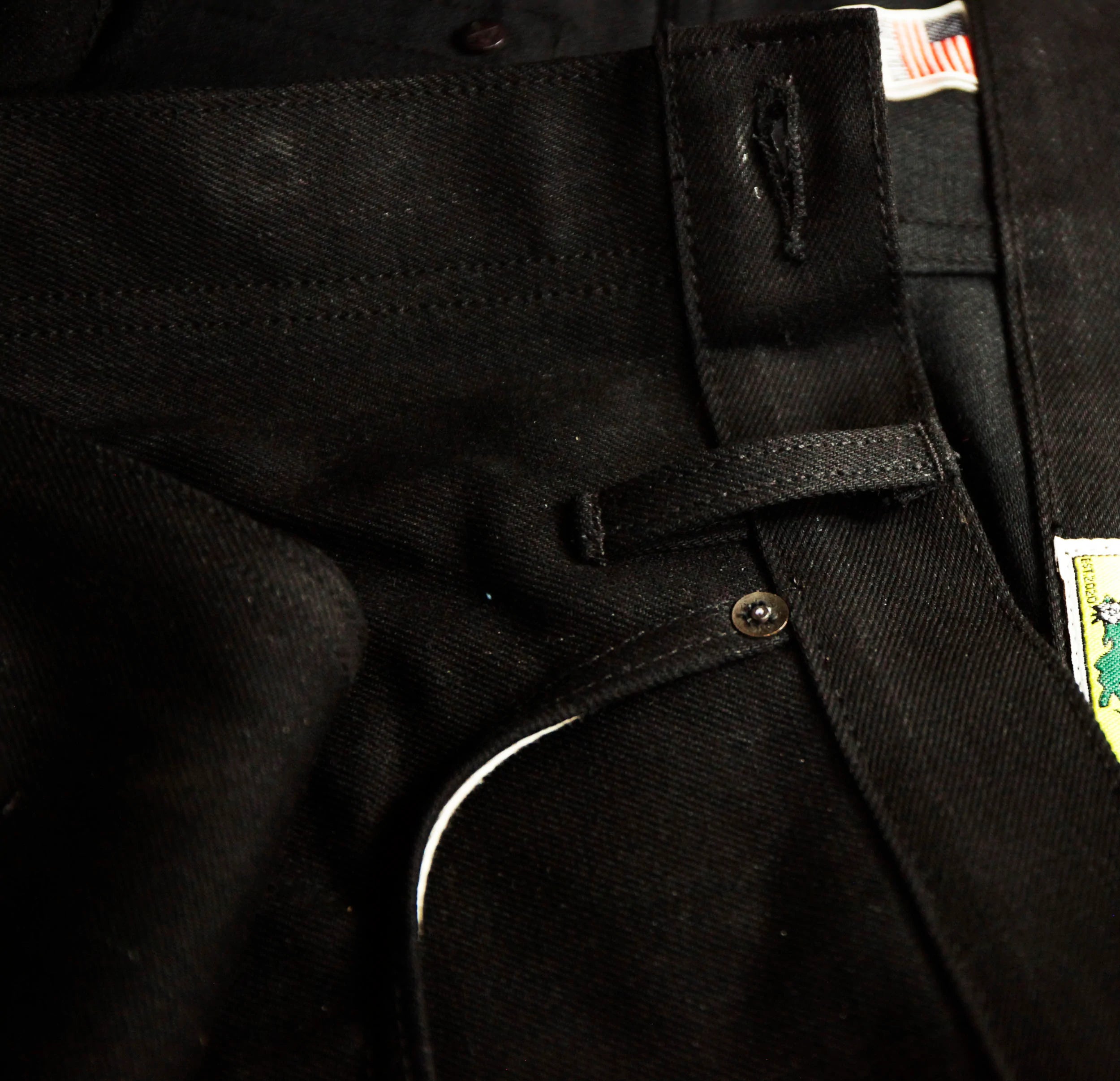 Chelsea Black Maria Vidalia Mills 14 oz selvedge Sulphur Dyed Chelsea Black Maria Vidalia Mills 14 oz selvedge Sulphur Dyed