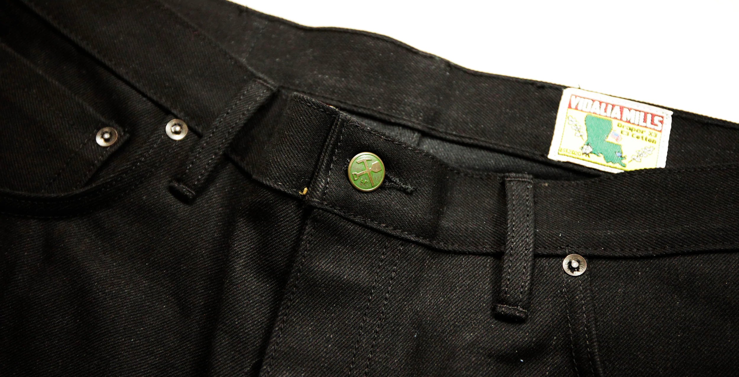 Chelsea Black Maria Vidalia Mills 14 oz selvedge Sulphur Dyed Chelsea Black Maria Vidalia Mills 14 oz selvedge Sulphur Dyed