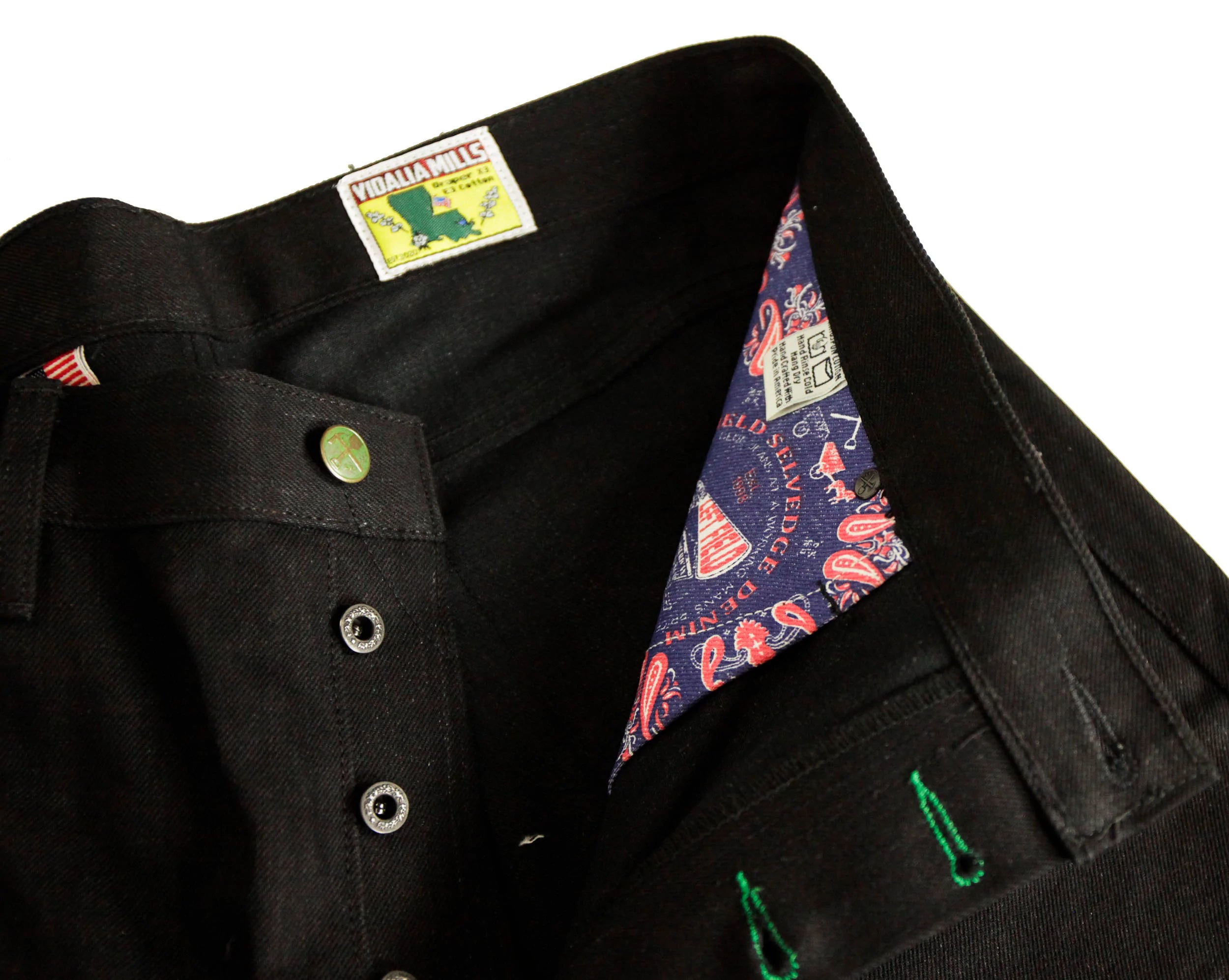 Chelsea Black Maria Vidalia Mills 14 oz selvedge Sulphur Dyed Chelsea Black Maria Vidalia Mills 14 oz selvedge Sulphur Dyed
