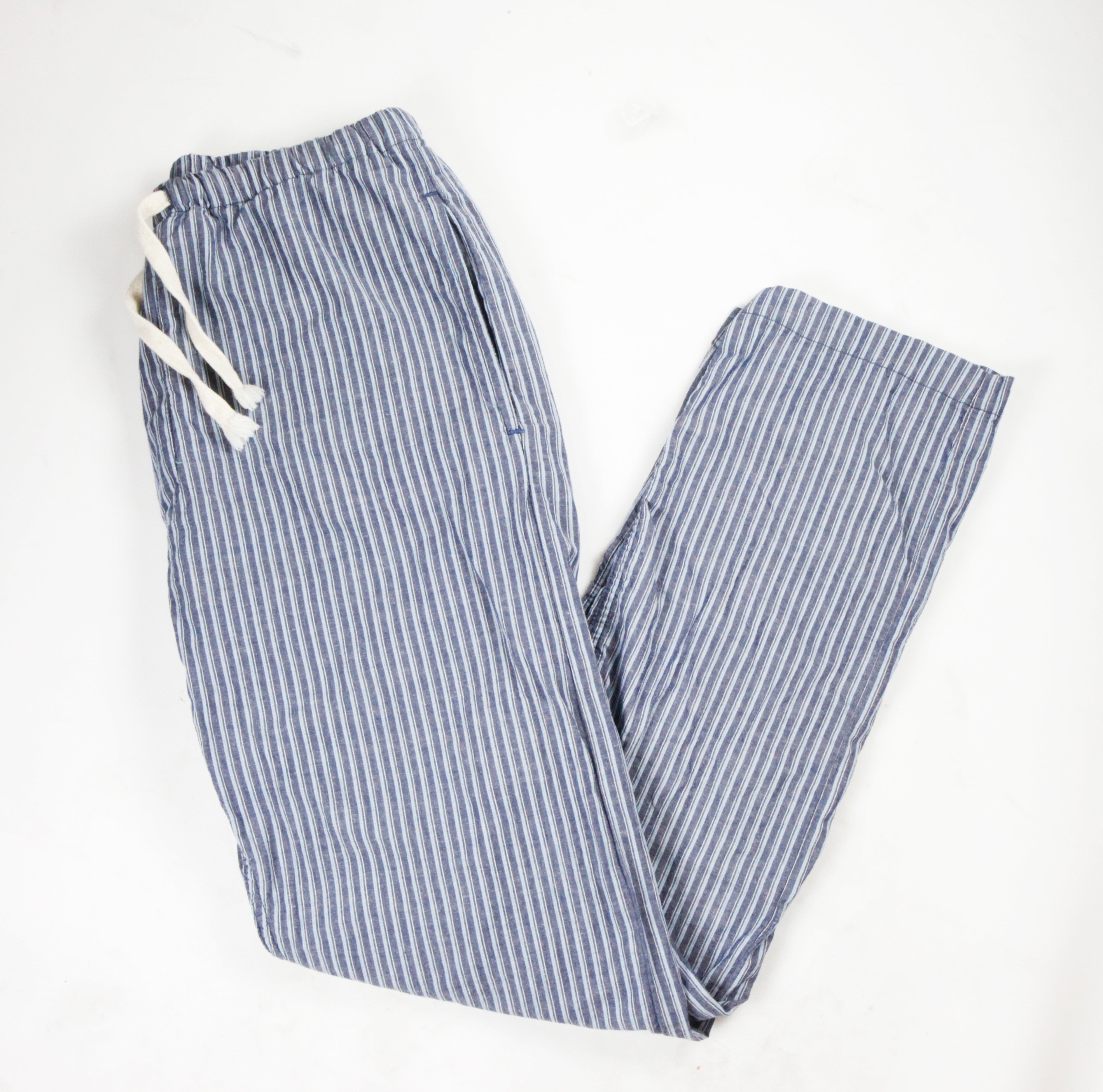 Japanese striped linen/cotton drawstring lounge pants – Left Field NYC