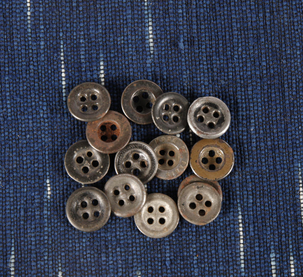 4 Hole Metal Buttons | Vintage Metal Buttons | Left Field NYC