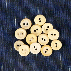 2 hole Civil War era bone buttons small - Left Field NYC