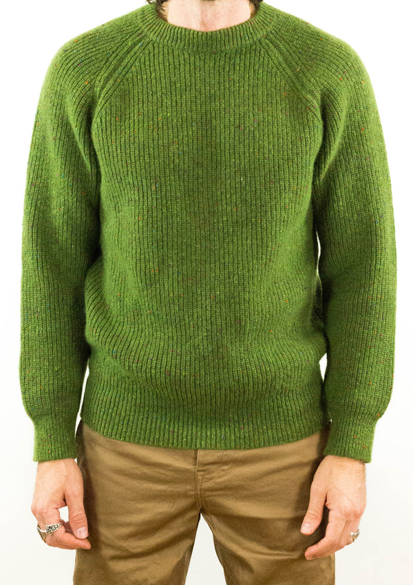 Shamrock Mohair/Merino Wool Tweed from Donegal, Ireland, knit and sewn in Queens, NY.
