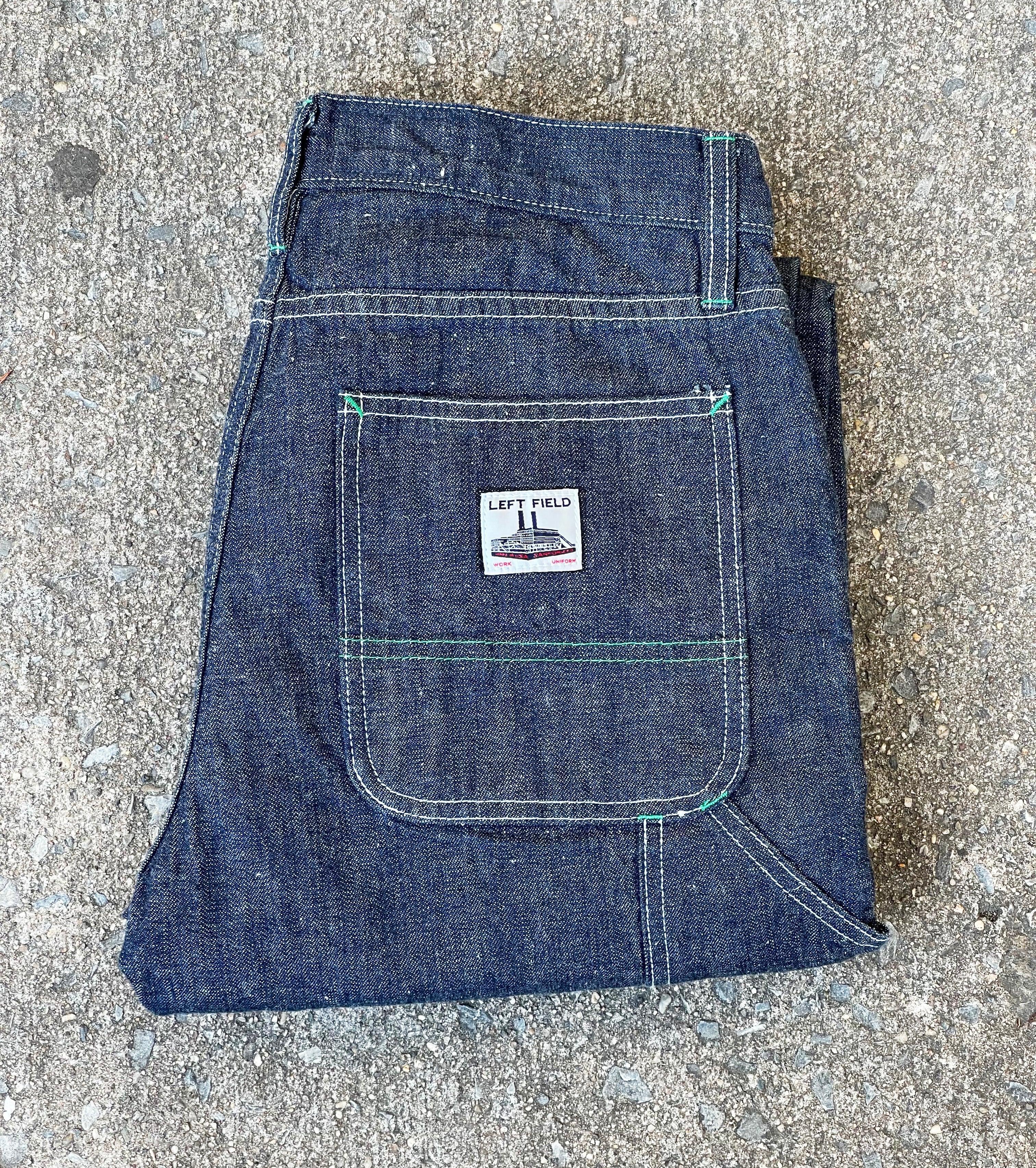 Bedst tekst Settle 11.5 oz Selvedge "Jelt" Double knee Carpenter Jeans, Left Field X Blue –  Left Field NYC
