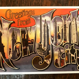 Greetings from New York City Linen Post Card - Left Field NYC